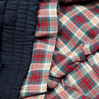 Faux Two-Piece Plaid Layered Workwear Jacket