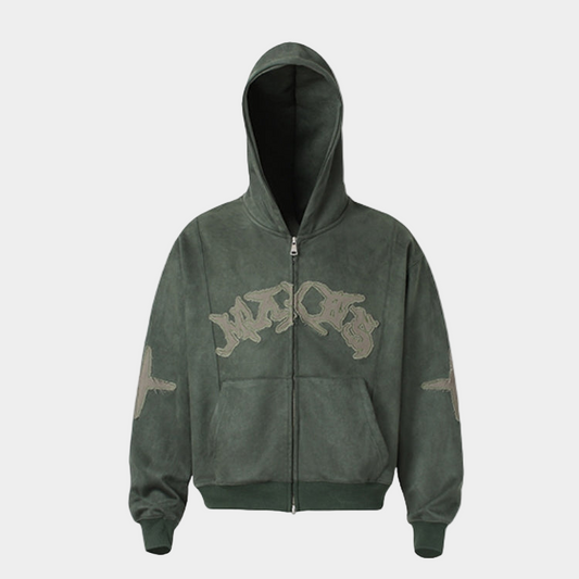 Zip Hoodie Y2K - Dark Green