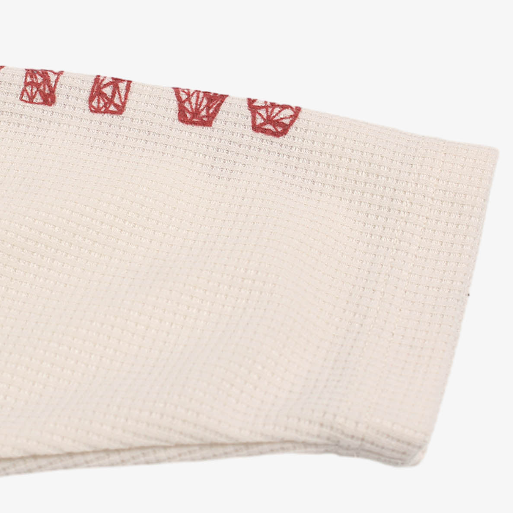 Knit Graphic Crewneck Sweatshirt - Apricot