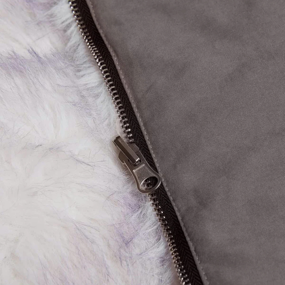 Oversized Reversible Fur Hooded Jacket