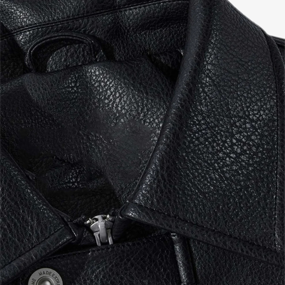 Faux Leather Vintage Street Black Air Jacket