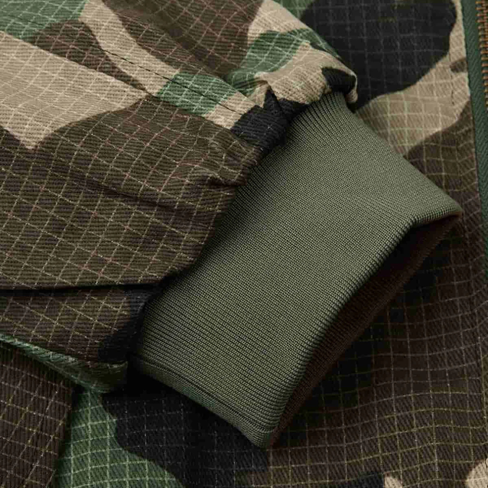 Camouflage Fur Collar Reversible Cotton Jacket