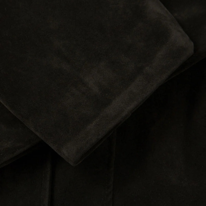 Retro Unique Metal Button Suede Lapel Bomber Jacket