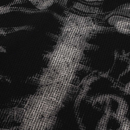 Skeleton Waffle Sweatshirt - Apricot