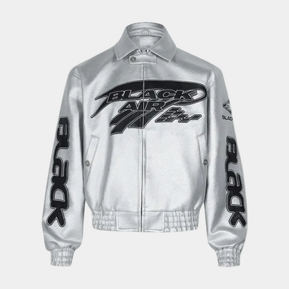 Faux Leather Vintage Street Black Air Jacket