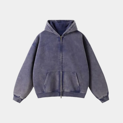 Heavyweight Zipped Hoodie - Black