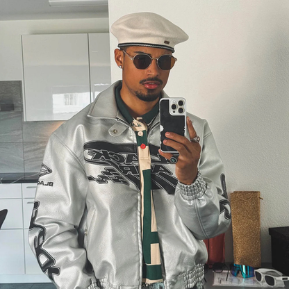 Faux Leather Vintage Street Black Air Jacket