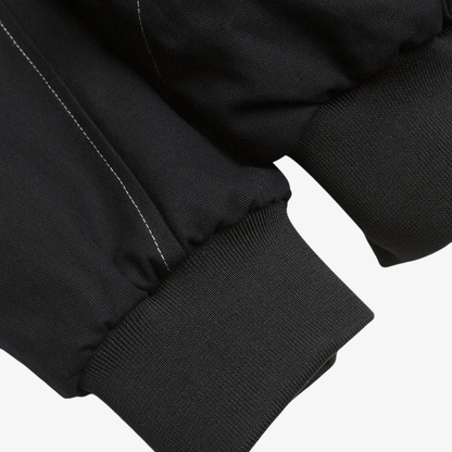 Hooded Faux Fur Bomber - Black