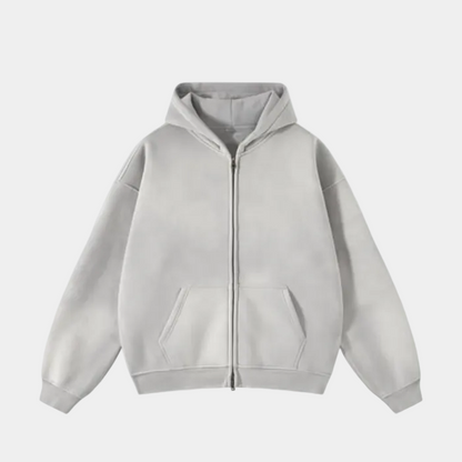 Heavyweight Zipped Hoodie - Black