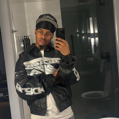 Faux Leather Vintage Street Black Air Jacket