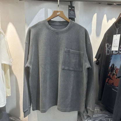 Waffle Pocket Long-Sleeve