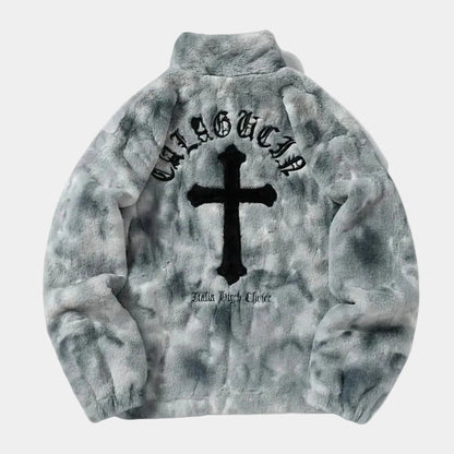 Vintage Warm Cross Fleece Jacket
