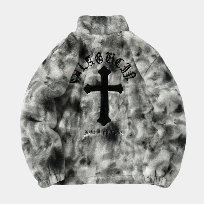 Vintage Warm Cross Fleece Jacket