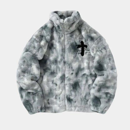Vintage Warm Cross Fleece Jacket